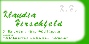 klaudia hirschfeld business card